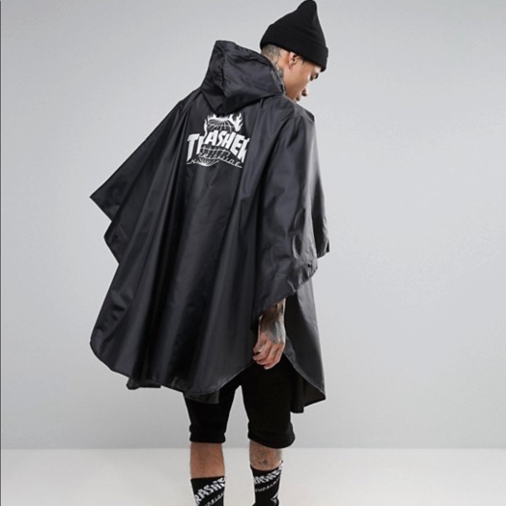 HUF x Thrasher TDS Black Anorak Windbreaker Jacket